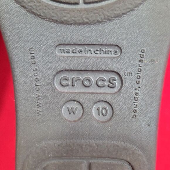 CROCS Rhonda Wedge Sandal Brown Womens Size‎ 10 - Picture 8 of 8